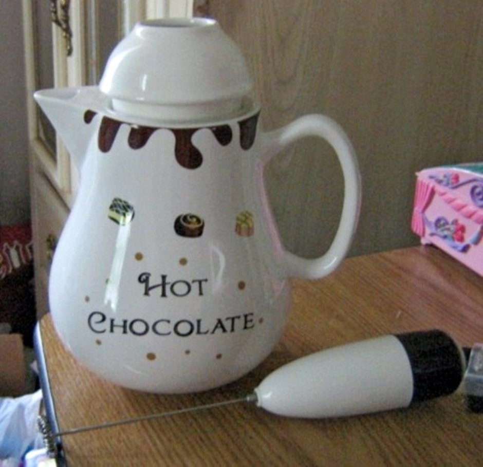 White Ceramic Hot Chocolate Pot by Kingsbridge International 144