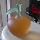 Beautiful Solid Glass Apple or Peach Shaped Paperweight   #179