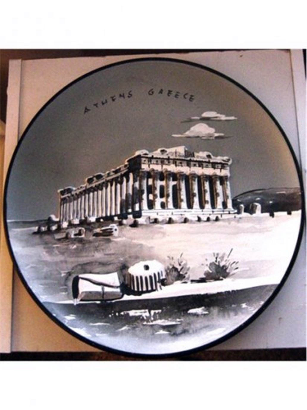 Hand Made and Painted in Greece Round 3D Wall Hanging 241