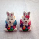 Rabbit Couple Small Taper Candle Holders #265