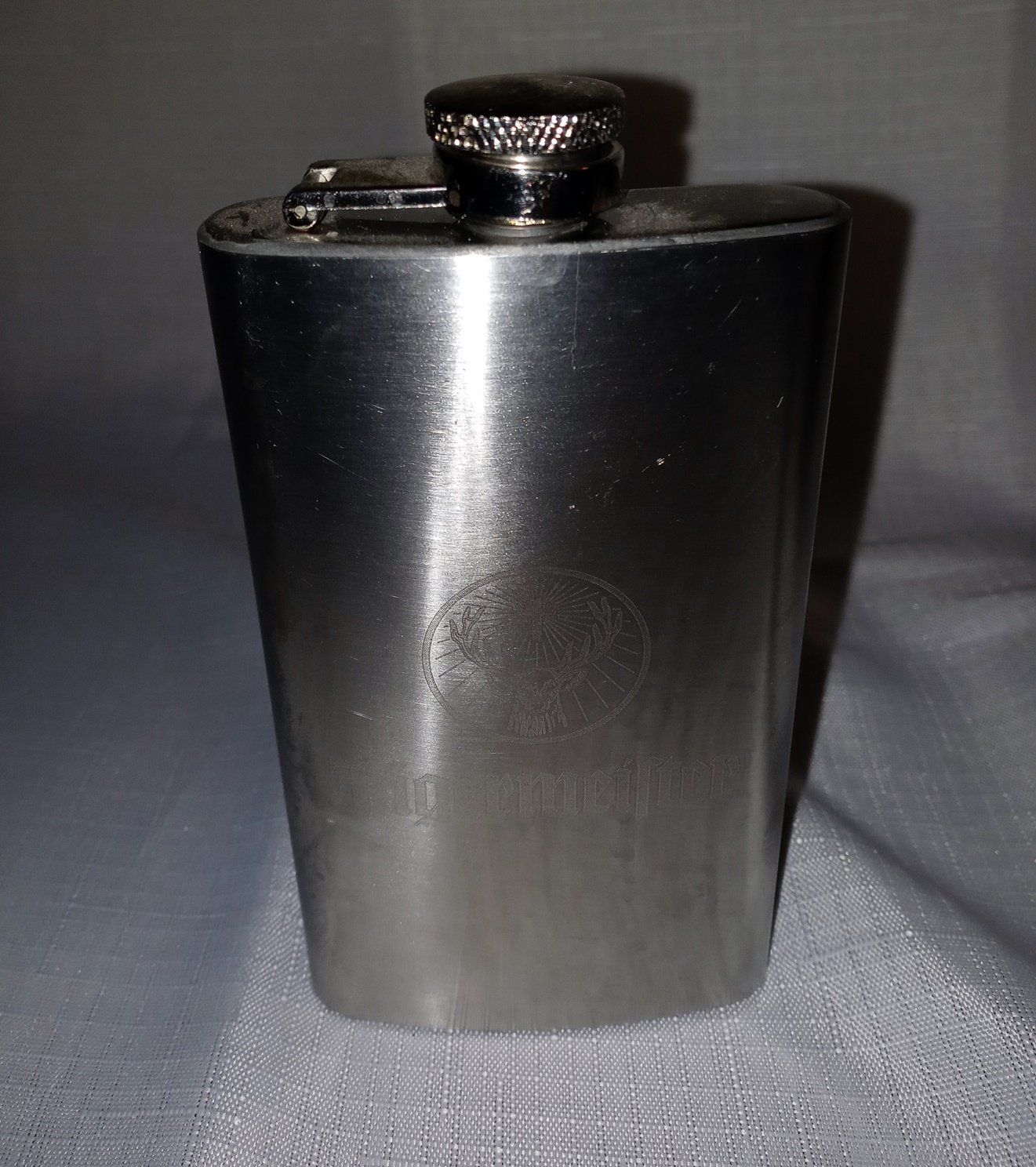 Jagermeister 6 Ounce Stainless Steel HIP FLASK with Deer Head and Cross ...