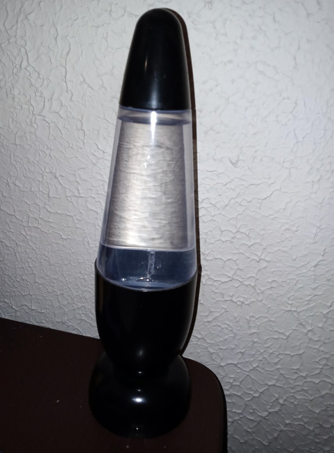 12" Black Snow Globe Battery Operated Tornado Lava Lamp 300