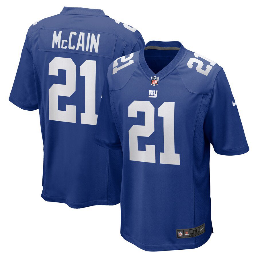 Men's New York Giants Bobby McCain Royal Game Player Jersey