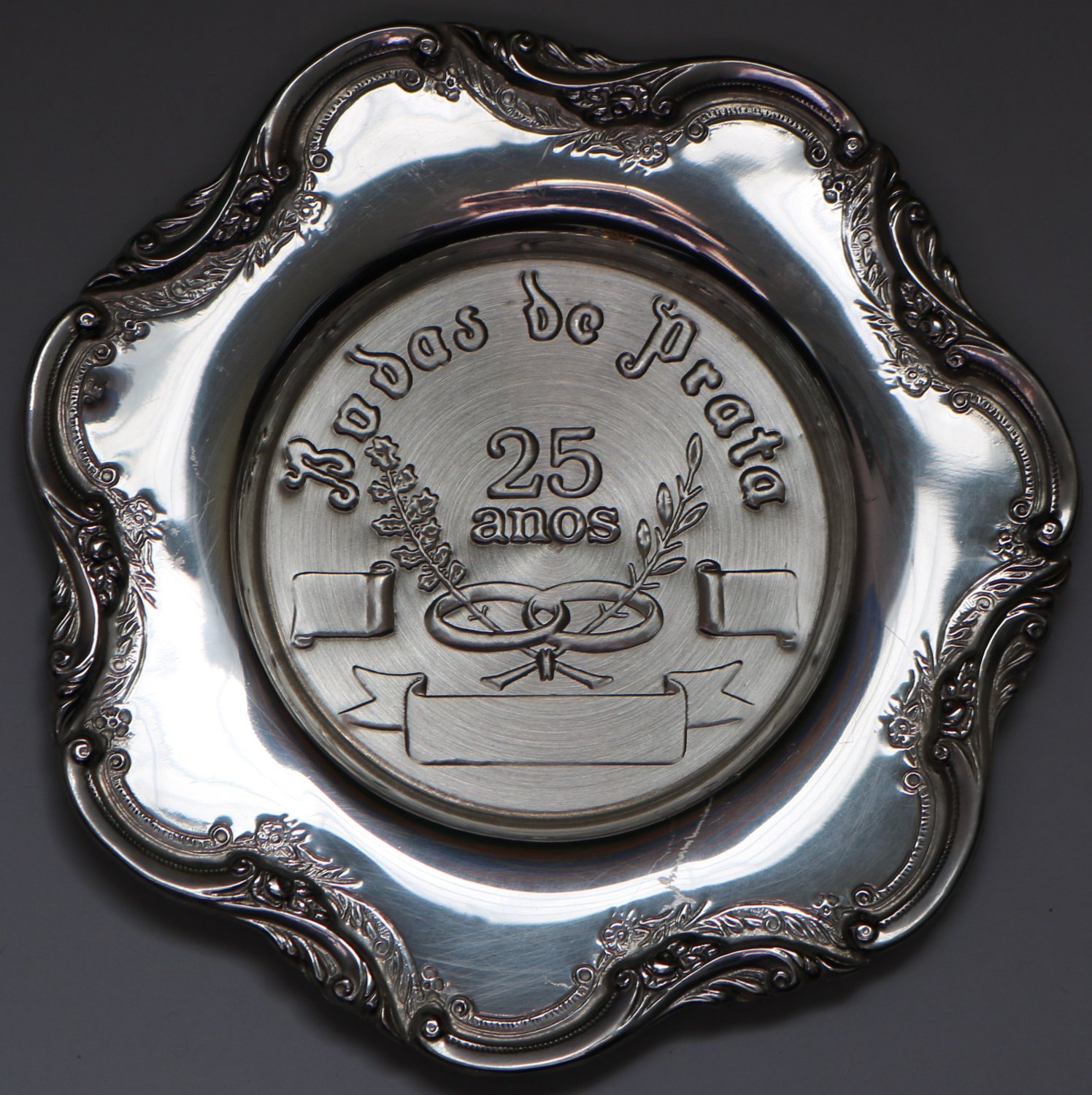 Vintage .835 Solid Silver Tray 57 gr Porto Hallmarks