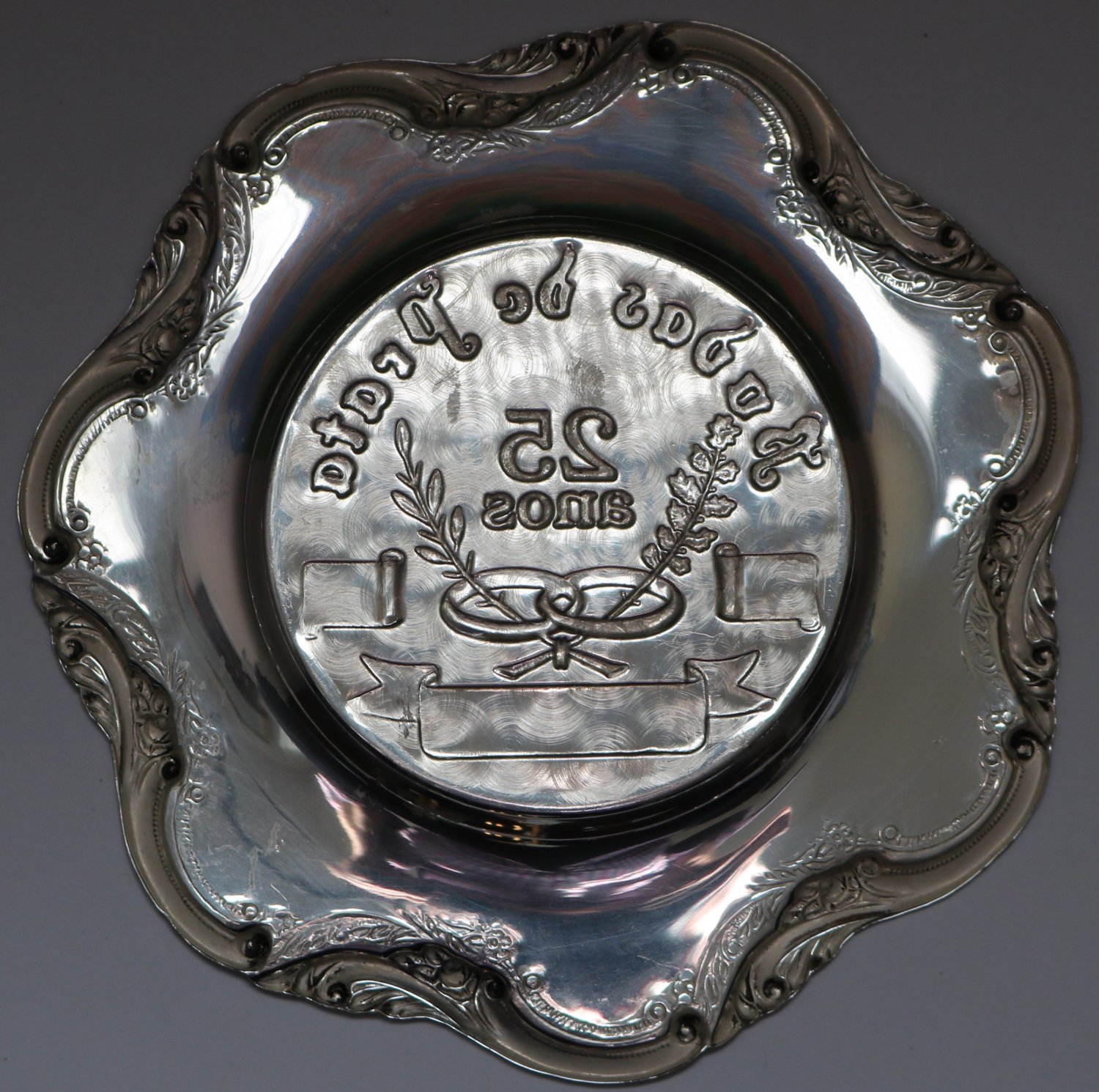 Vintage .835 Solid Silver Tray 57 gr Porto Hallmarks