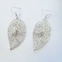 Earrings Leaf Handmade by casting bronze womans gift