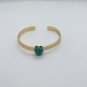 Unique bracelet handmade bronze ajustable with semi precious stones