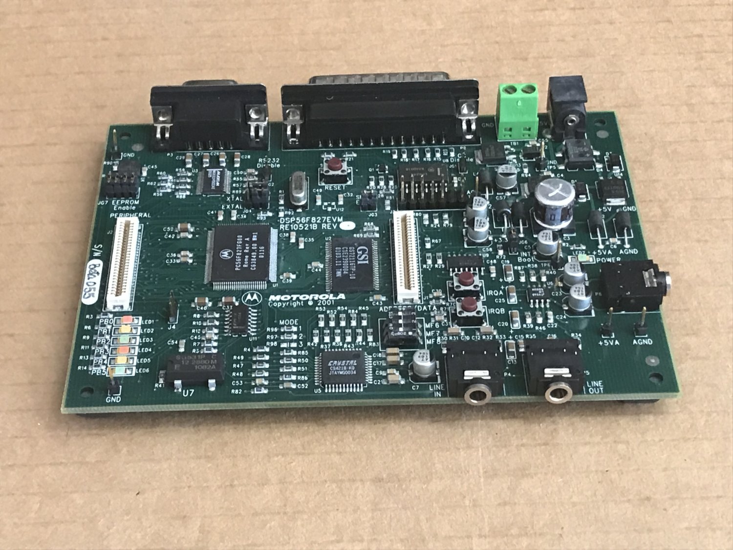 Motorola DSP56F827EVM Digital Signal Processor Board