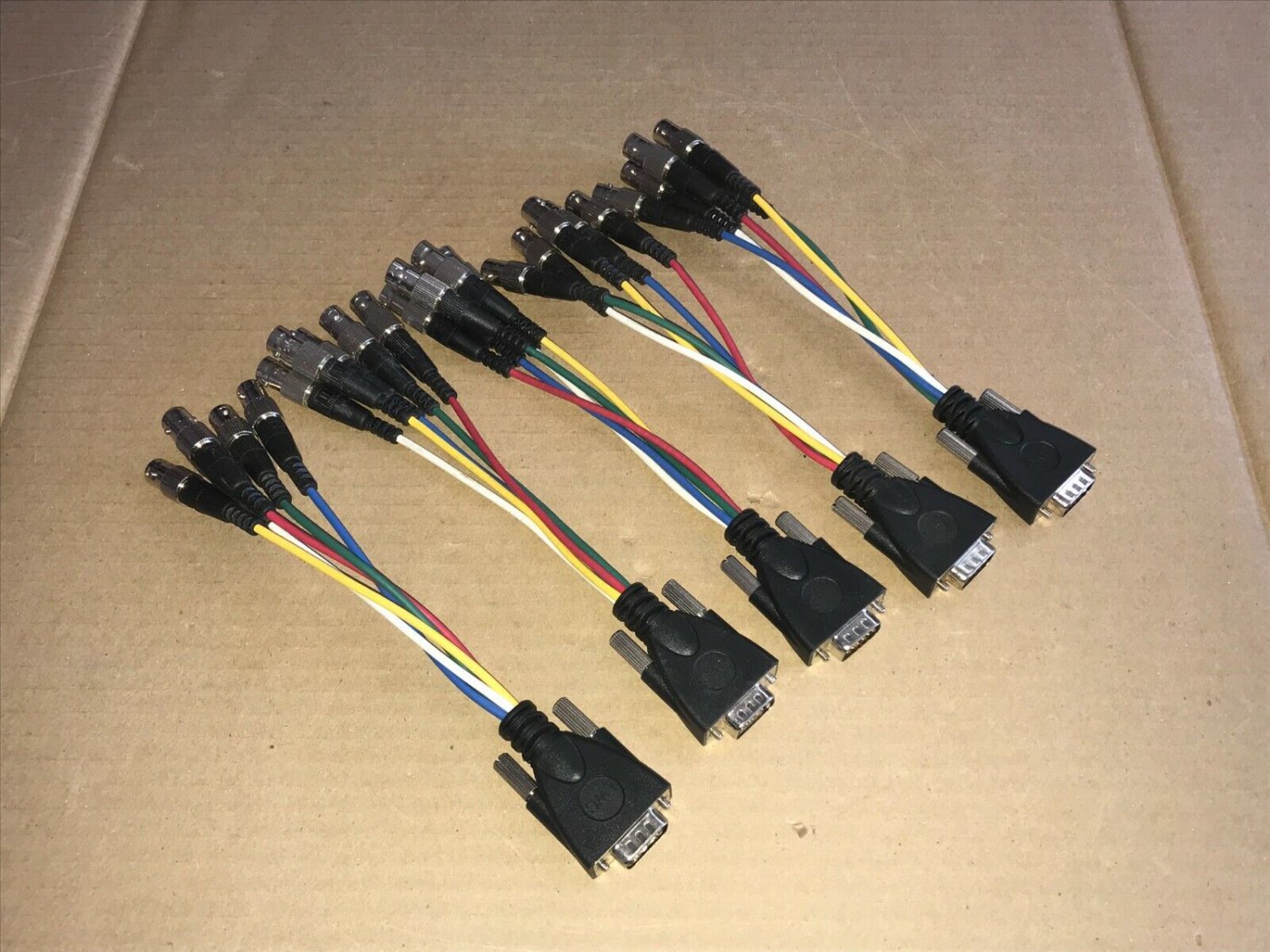 QTY 5 VGA Male to 5 BNC Female Display Cable Component RGBHV Video Adapter Cord