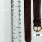 New 18mm Brown Leather Watch Band W/ Goldtone Buckle W/Spring Bars