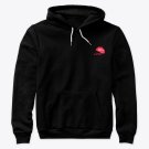 red lips black hoodie