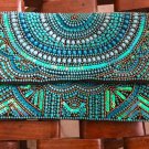 Turquoise Handmade Beaded Clutch, Evening Clutch Bag, Formal Event Clutch Purse.