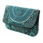 Turquoise Handmade Beaded Clutch, Evening Clutch Bag, Formal Event Clutch Purse.