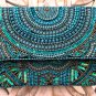 Turquoise Handmade Beaded Clutch, Evening Clutch Bag, Formal Event Clutch Purse.