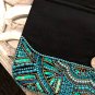 Turquoise Handmade Beaded Clutch, Evening Clutch Bag, Formal Event Clutch Purse.
