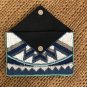 Turquoise White Beaded Evening Clutch, Wedding Clutch Bag, Party Bag/ Clutch, Fashion Bags