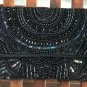 Black Beaded Evening Clutch, Wedding Gift, Valentines Gift, Clutch Bag, Party Bag/ Clutch