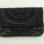 Black Beaded Evening Clutch, Wedding Gift, Valentines Gift, Clutch Bag, Party Bag/ Clutch