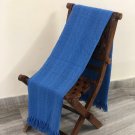 Cotton Decorative Blanket, Cozy Blue Throw Blanket, Striped Square
