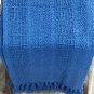 Cotton Decorative Blanket, Cozy Blue Throw Blanket, Striped Square