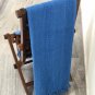Cotton Decorative Blanket, Cozy Blue Throw Blanket, Striped Square