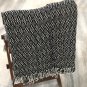 Cotton Decorative Blanket, Cozy Black Throw Blanket, Transitional Woven Tassel for Sofa, Couch