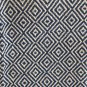 Cotton Decorative Blanket, Cozy Blue Throw Blanket, Diamond Throw and Tassel
