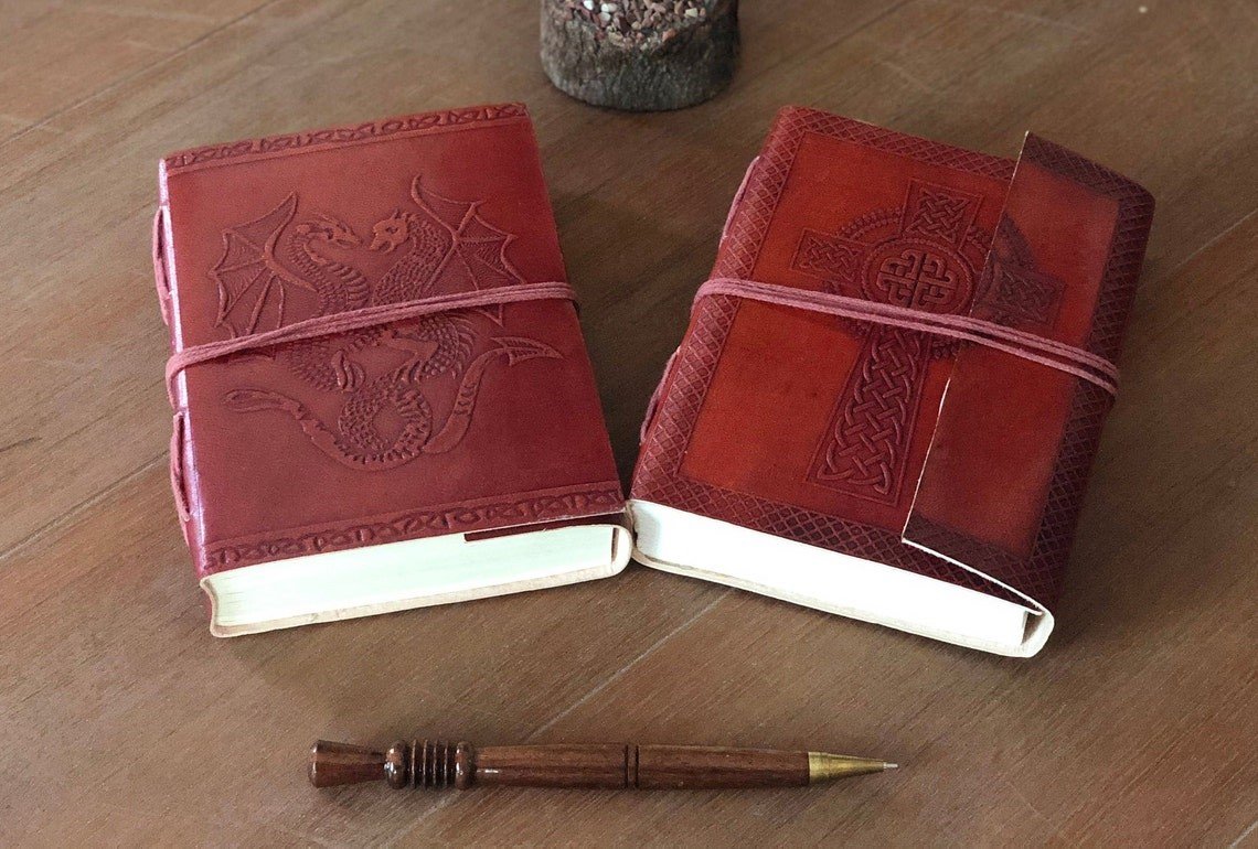 Handmade Paper Leather Journal, Notebook, Handmade Journal, Writing Journal.
