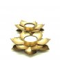 Set of 2, Lotus Blossom Tea light Candleholder, Iron Table Top Tea Light Holder/ scented Wax Votive.