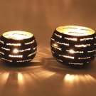 Pair of Tea Light Holders, Small & Large Iron Table Top/ Votive, Home Decor, Christmas Decorative