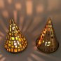 Cone shaped Tea light Candle Holder, Metal shaped Table Decor, Home Decor Lantern.