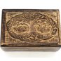 Handmade Hand Carved Wooden Box, Tree of Life Decorative Storage Box, Nesting Boxes