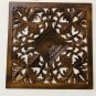 24" Hand Carved Floral Motif Wall Hanging, Wooden Panel, Home Decor Wall Panel, Floral Living Home.