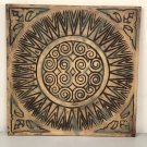 Mandala Wooden Floral Wall Hanging, 24" Floral Living Room Wall Hanging, Wooden Wall Art