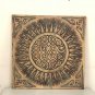 Mandala Wooden Floral Wall Hanging, 24" Floral Living Room Wall Hanging, Wooden Wall Art