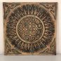 Mandala Wooden Floral Wall Hanging, 24" Floral Living Room Wall Hanging, Wooden Wall Art