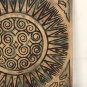 Mandala Wooden Floral Wall Hanging, 24" Floral Living Room Wall Hanging, Wooden Wall Art