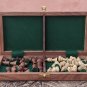 12" Wooden Handmade Non Magnetic Chess Set, Folding Travel Chess Board.