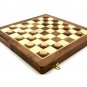 14" Wooden Draughts/ Checkers Set, Folding Travel Magnetic Checkers Board Game Set