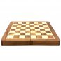 14" Wooden Draughts/ Checkers Set, Folding Travel Magnetic Checkers Board Game Set
