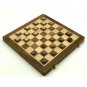 10" Wooden Draughts/ Checkers Set, Folding Travel Magnetic Checkers Board Game Set.