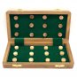 10" Wooden Draughts/ Checkers Set, Folding Travel Magnetic Checkers Board Game Set.
