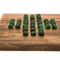 Wooden Handmade Solitaire Board Game Set with Glass Marbles, Marble Solitaire, 9.2"