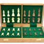 14" Wooden Handmade Magnetic Chess Set, Folding Travel chess board game Set.