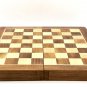 14" Wooden Handmade Magnetic Chess Set, Folding Travel chess board game Set.
