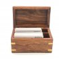 Wooden Box with Playing Paper Cards, Handmade Wooden Card Box, Storage Box.
