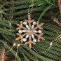 Golden Christmas Medium Snowflake Hangings, Set of 4, Christmas Decorative, Tree Ornaments.