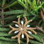 Golden Christmas Medium Snowflake Hangings, Set of 4, Christmas Decorative, Tree Ornaments.