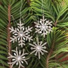 Silver Christmas Snowflake Hanging, Set of 4, Christmas Decorative, Xmas Hanging, Tree Ornaments