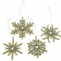 Silver Christmas Snowflake Hanging, Set of 4, Christmas Decorative, Xmas Hanging, Tree Ornaments